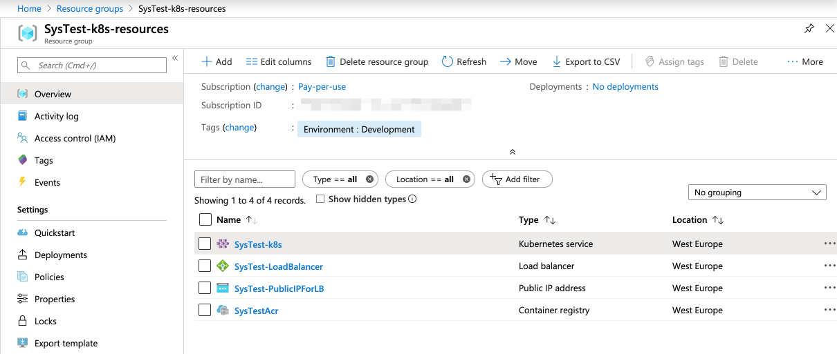 Azure infrastructure