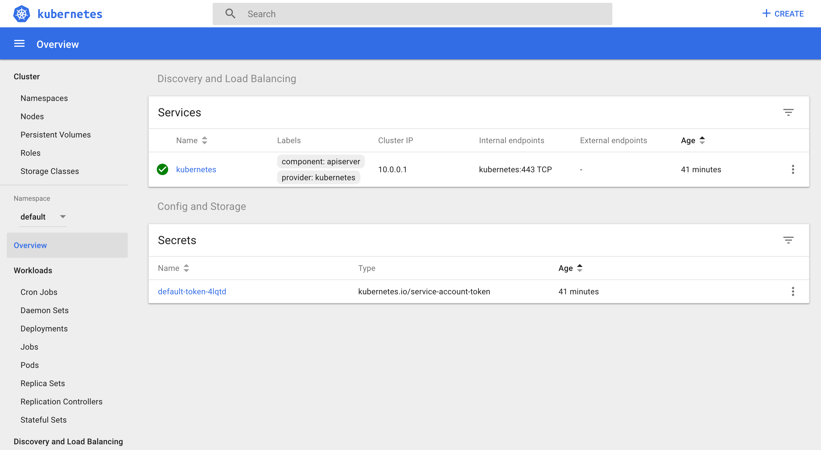 Kubernetes dashboard